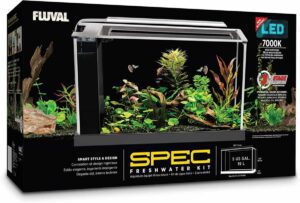 Fluval SPEC Freshwater Aquarium Kit with LED Lighting and 3-Stage Filtration 