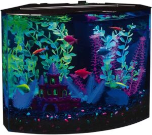 GloFish Aquarium Kit Fish Tank with LED Lighting and Filtration Included