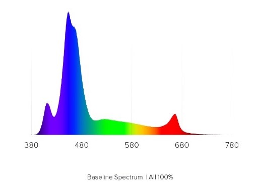 showing only the appearance of the spectrum