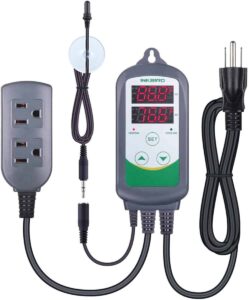 Inkbird ITC308S Temperature Controller for Aquarium with Submersible Probe Heating Cooling Outlets Thermostat for Heater and Cooling Fans